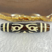 Natural Powerful Tibetan Old Oily Agate Zha Ji La Mu Female Cai Shen Bead Heavenly Master (Tian Zhu) 扎吉拉木女财神天珠 15.42g 58.5 by 13.3mm - Huangs Jadeite and Jewelry Pte Ltd