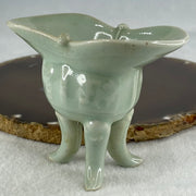 Light Blueish Green Porcelain Wine Cup Display 79.57g 87.7 by 52.9 by 71.0mm - Huangs Jadeite and Jewelry Pte Ltd