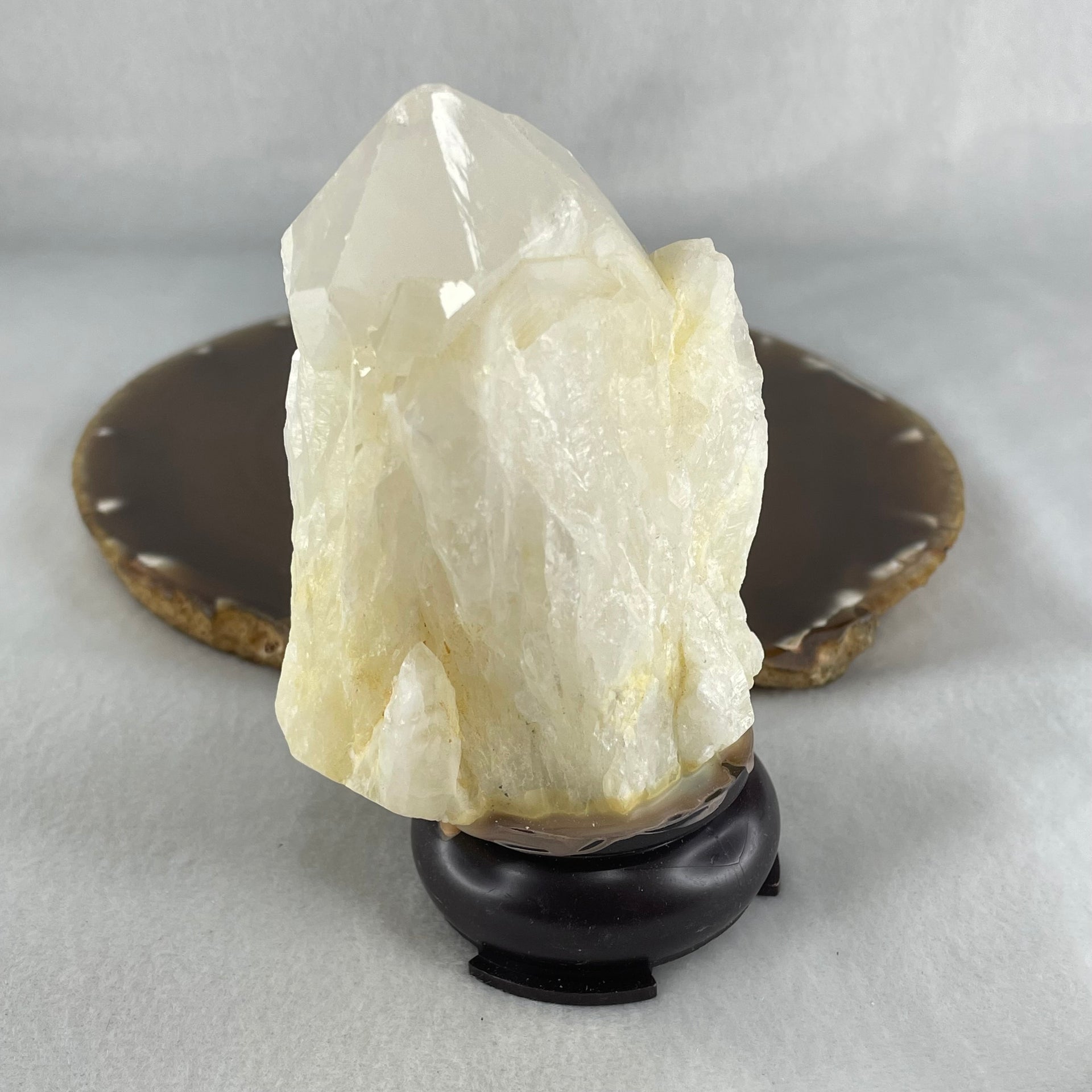 Natural Milky White Quartz Display 310.60g 62.5 by 47.5 by 104.6mm - Huangs Jadeite and Jewelry Pte Ltd