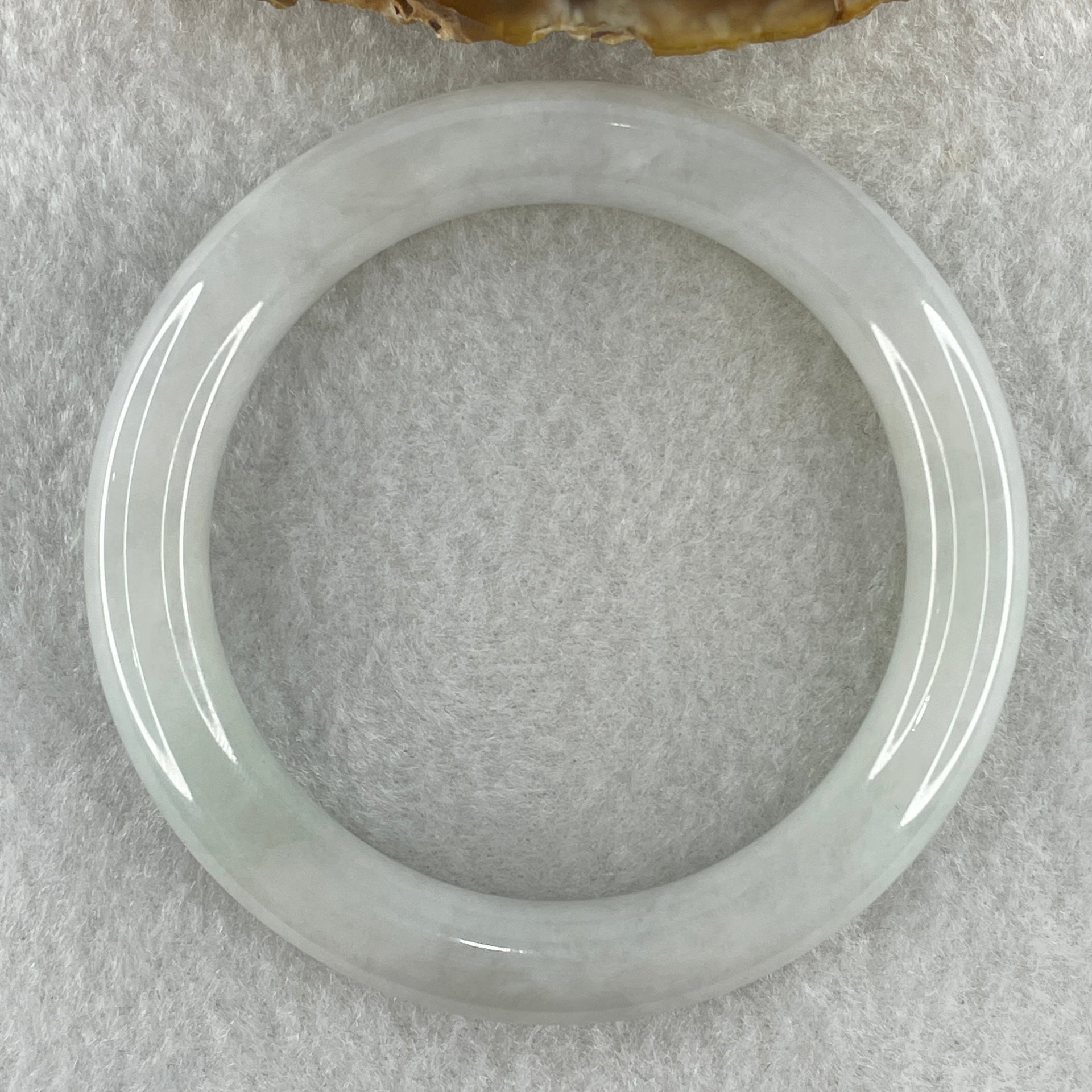 Type A Natural Jelly Faint Green with Faint Lavender Jadeite Bangle 43.03g Internal Diameter 56.8mm 11.0 by 10.1mm (Very Slight Internal Lines) - Huangs Jadeite and Jewelry Pte Ltd