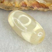 Natural Powerful Tibetan Old Oily Agate 3 Eyes Dzi Bead Heavenly Master (Tian Zhu) 三眼天诛 2.84g 19.3 by 10.1mm - Huangs Jadeite and Jewelry Pte Ltd