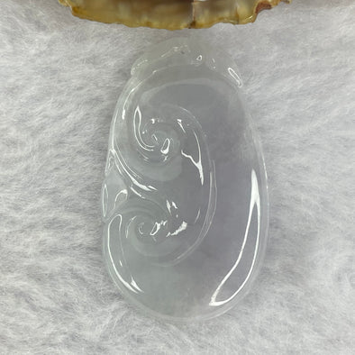 Type A Semi Icy Jelly Lavender with Faint Green Jadeite Ruyi 如意 9.27g 41.9 by 24.8 by 4.8mm - Huangs Jadeite and Jewelry Pte Ltd