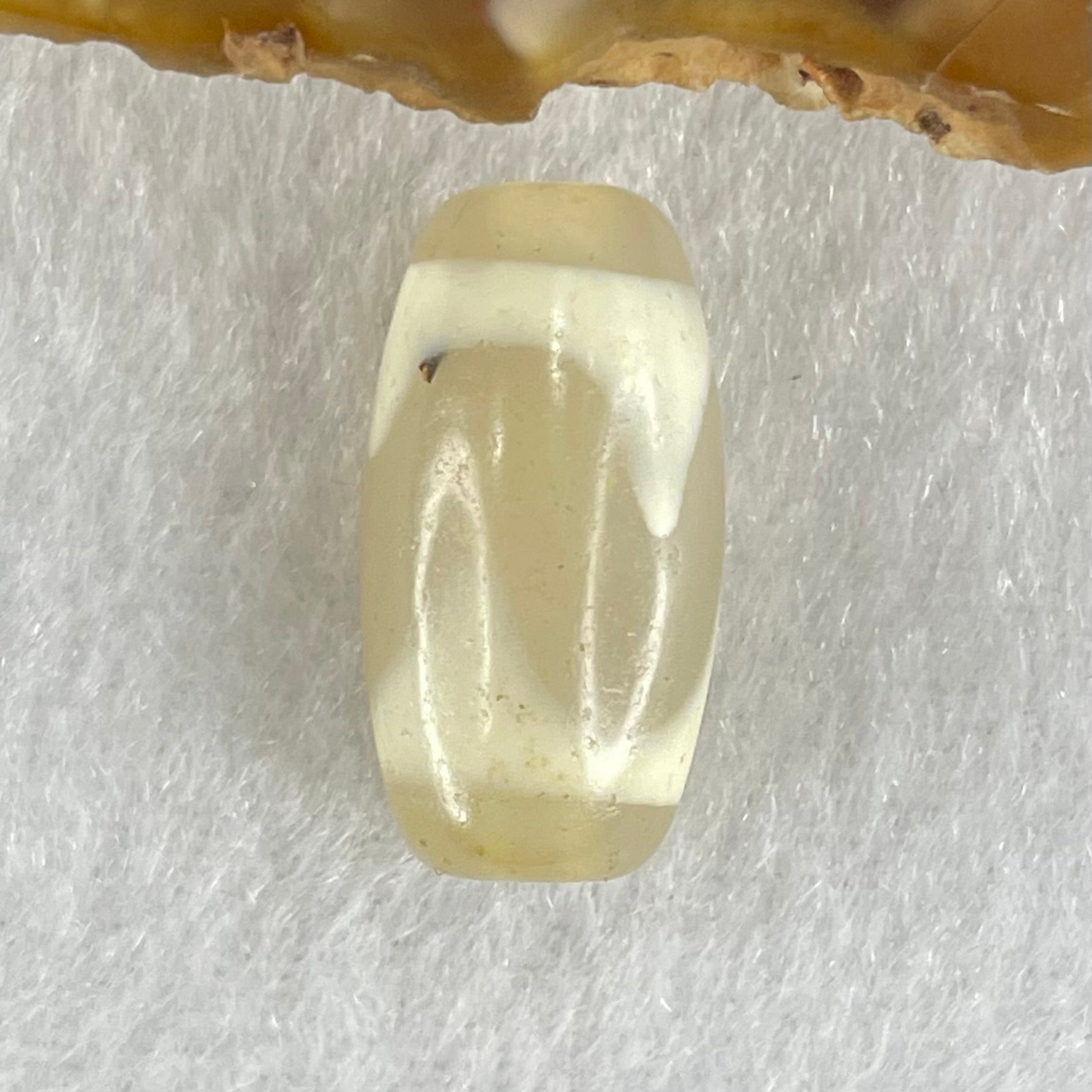 Natural Powerful Tibetan Old Oily Agate Tiger Tooth Daluo Dzi Bead Heavenly Master (Tian Zhu) 虎呀天诛 3.20g 19.9 by 10.2mm - Huangs Jadeite and Jewelry Pte Ltd