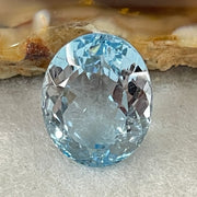 Natural Sky Blue Topaz Oval Shape 12.31ct 14.8 by 12.0 by 8.1mm - Huangs Jadeite and Jewelry Pte Ltd