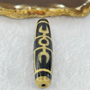 Natural Powerful Tibetan Old Oily Eyed Dharma Vajra Agate Dzi Bead Heavenly Master (Tian Zhu) 二眼金光托天珠 13.43g 57.6 by 12.4mm - Huangs Jadeite and Jewelry Pte Ltd