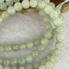 Type A Semi Icy Green with Wuji Grey Piao Hua Beads Necklace 103 Beads 5.5mm 32.35g - Huangs Jadeite and Jewelry Pte Ltd