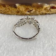 Rainbow Cubic Zirconia with Crystals In S925 Sliver Ring (Adjustable Size) 1.63g 5.2 by 5.5 by 3.2mm - Huangs Jadeite and Jewelry Pte Ltd