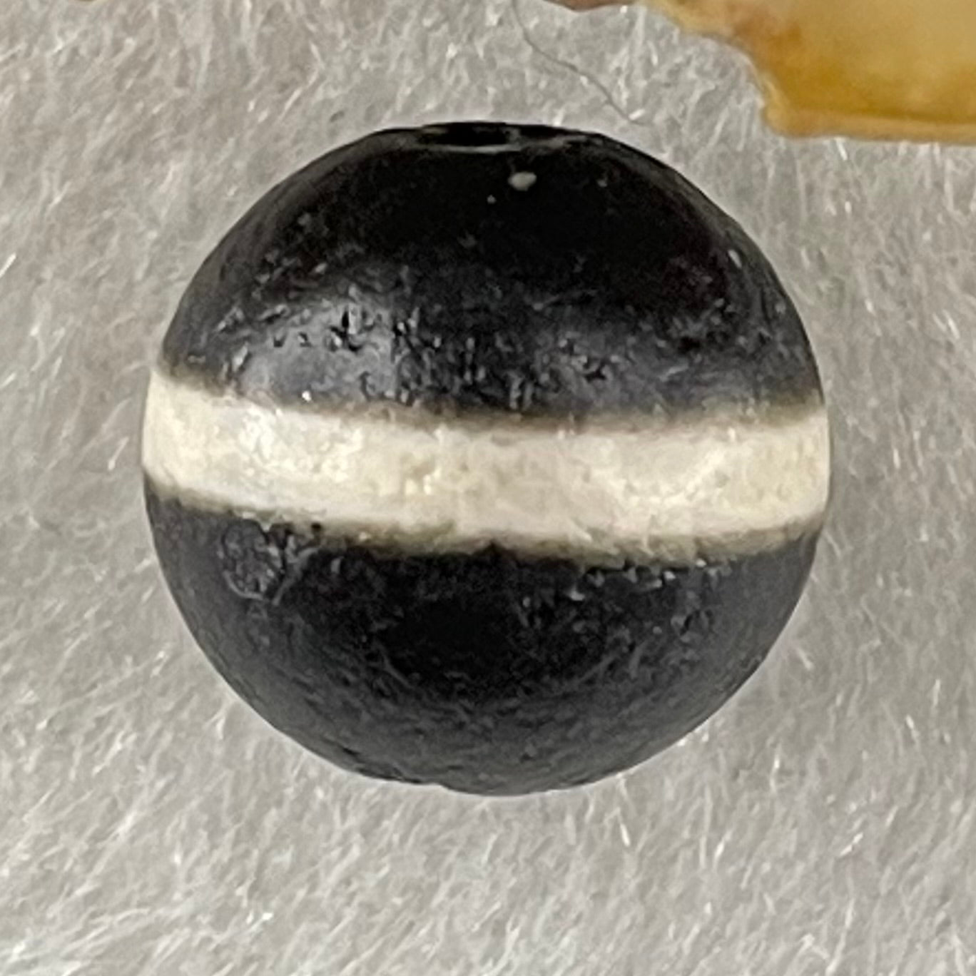 Natural Powerful Tibetan Old Oily Agate 1 Lines Dzi Bead Heavenly Master (Tian Zhu) 1.42g 10.0 by 10.4mm - Huangs Jadeite and Jewelry Pte Ltd