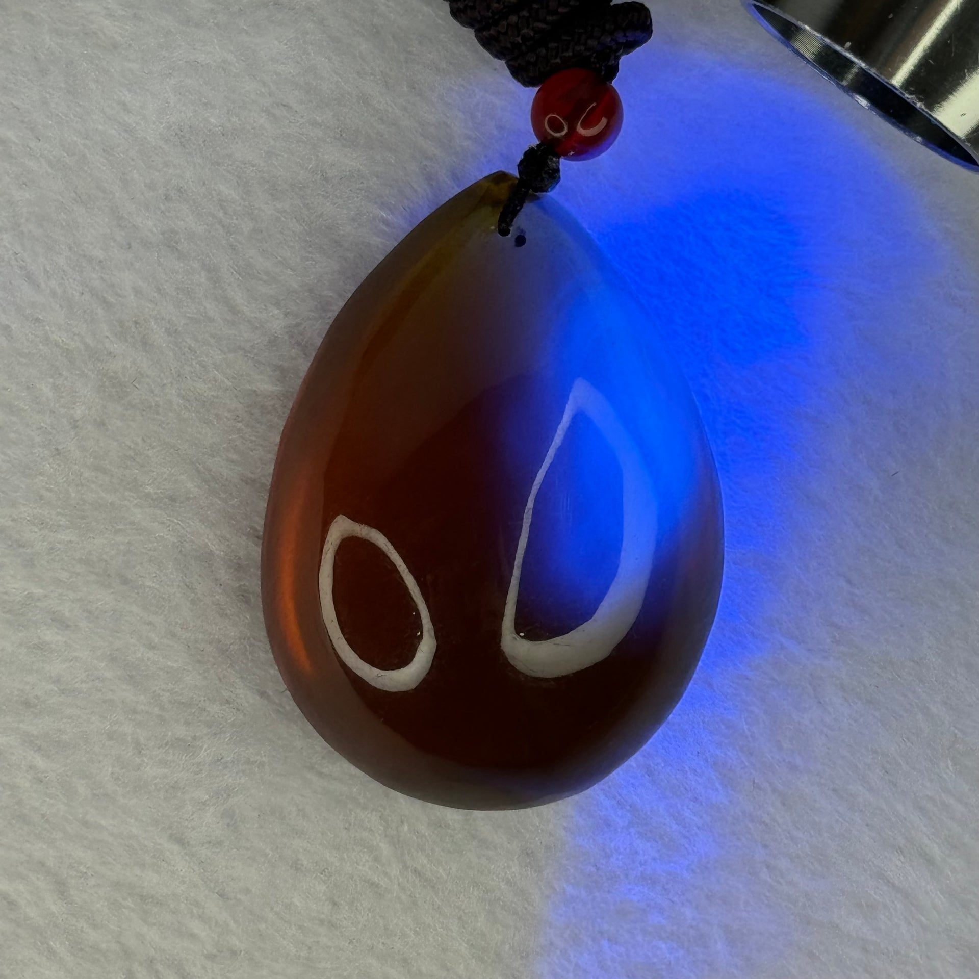 Natural Amber Large Tear Drop Shape Pendent 12.99g 42.5 by 30.8 by 18.0mm - Huangs Jadeite and Jewelry Pte Ltd