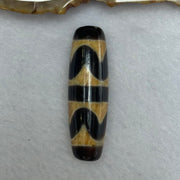 Natural Powerful Tibetan Old Oily Agate Double Tiger Tooth Daluo Dzi Bead Heavenly Master (Tian Zhu) 虎呀天诛 7.63g 37.6 by 11.5mm - Huangs Jadeite and Jewelry Pte Ltd