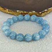 Natural Aquamarine Beads Bracelet 48.94g 19cm 12.9mm 17 Beads - Huangs Jadeite and Jewelry Pte Ltd