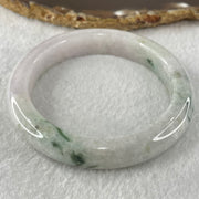 Type A Lavender with Green Piao Hua Jadeite Bangle 57.93g Internal Diameter 56.4mm 11.8 by 9.0mm (Slight External Roughs and Significant Internal Lines) - Huangs Jadeite and Jewelry Pte Ltd
