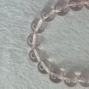 Natural Rose Quartz Beads Bracelet 天然玫瑰石英珠手链 33.93g 17cm 11.2mm 18 Beads - Huangs Jadeite and Jewelry Pte Ltd