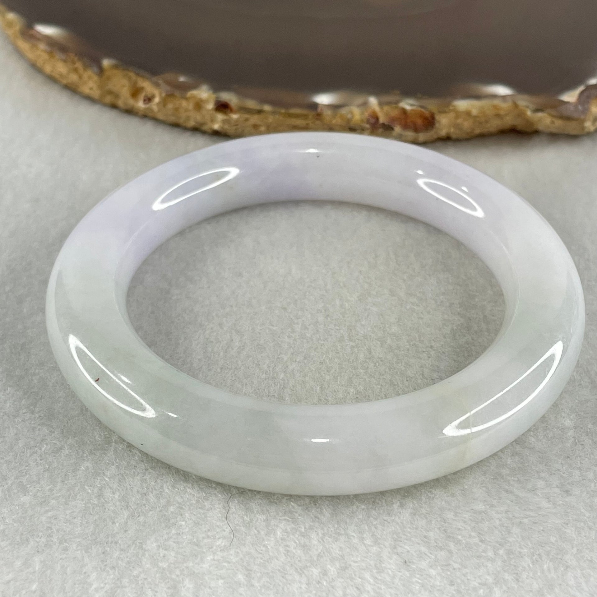Type A Light Lavender and Light Green Jadeite Bangle 77.39g Inner Diameter 57.7mm 11.6 by 12.1mm (Internal Lines) - Huangs Jadeite and Jewelry Pte Ltd
