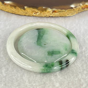Type A Green Lavender with Green Piao Hua Baby Jadeite Bangle Inner Diameter 45.8mm and Ping An Kou Donut Set 44.52g 6.5 by 6.0mm 42.6 by 8.1mm - Huangs Jadeite and Jewelry Pte Ltd
