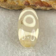 Natural Powerful Tibetan Old Oily Agate 3 Eyes Dzi Bead Heavenly Master (Tian Zhu) 三眼天诛 2.63g 20.0 by 9.7mm - Huangs Jadeite and Jewelry Pte Ltd