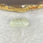 Type A Green Pea Pod Jadeite 3.21g by 13.8 by 26.0 by 4.9mm - Huangs Jadeite and Jewelry Pte Ltd