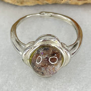 Above Average Grade Natural Super 7 Quartz in S925 Sliver Ring (Adjustable Size) 2.38g 9.0 by 8.0 by 5.0mm - Huangs Jadeite and Jewelry Pte Ltd