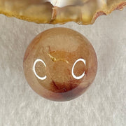 Average Grade Natural Copper Rutilated Quartz Sphere Ball 5.31g 15.6mm - Huangs Jadeite and Jewelry Pte Ltd