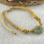 Type A Blueish Green Jadeite Ping An Kou String Bracelet 3.00g 14.9 by 6.3mm - Huangs Jadeite and Jewelry Pte Ltd