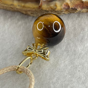 Natural Yellow Tiger Eye Quartz Bead Pendant 5.14g 12.3mm - Huangs Jadeite and Jewelry Pte Ltd
