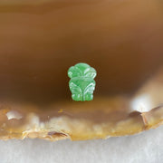 Type A Old Mine Full Green Jadeite Goldfish Charm Stone For Setting 0.20g 9.4 by 6.1 by 1.8mm - Huangs Jadeite and Jewelry Pte Ltd