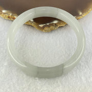 Grey Sodium Feldspar Jade Bangle Internal Diameter 61.8mm 58.62g 13.8 by 8.6mm (Close to Perfect) - Huangs Jadeite and Jewelry Pte Ltd