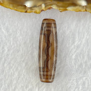 Natural Powerful Tibetan Old Oily Agate 5 Eyes Dzi Bead Heavenly Master (Tian Zhu) 五眼天诛 8.32g 39.3 by 11.6mm - Huangs Jadeite and Jewelry Pte Ltd