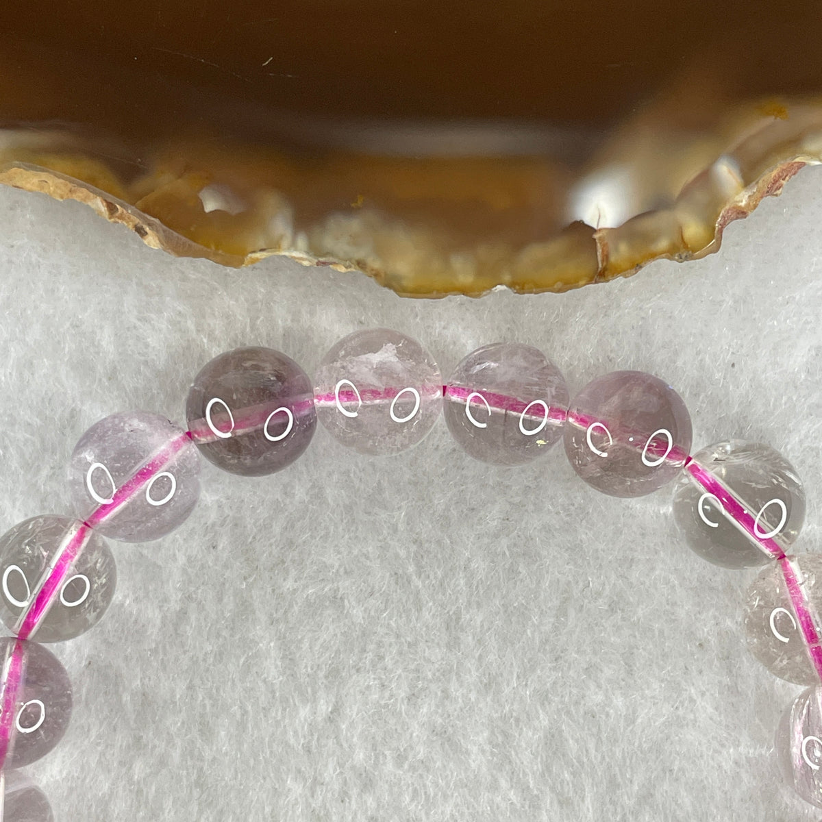 Certified Entry-Grade Natural Super 7 Crystal Beads Bracelet | Bold Mid-to-Large Showcase Strand | Authentic Sacred Seven Multi-Mineral Inclusions Quartz Spiritual Catalyst & Auric Shield Bracelet (23.55g | 17cm Length | 9.4mm | 22 Beads)