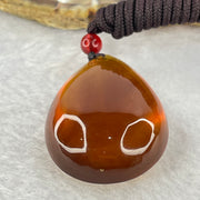 Natural Cognac Amber Teardrop Shaped Pendent 11.85g 42.1 by 29.5 by 16.5mm - Huangs Jadeite and Jewelry Pte Ltd