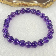 Very Good Grade Natural Amethyst Bracelet 18.03g 16cm 8.3mm 24 Beads - Huangs Jadeite and Jewelry Pte Ltd