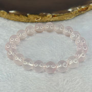 Natural Rose Quartz Beads Bracelet 天然玫瑰石英珠手链 26.55g 16cm 10.1mm 19 Beads - Huangs Jadeite and Jewelry Pte Ltd