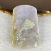 Type A Lavender Yellow Shan Shui 88.42g 67.2 by 44.8 by 14.6mm with Wooden Stand - Huangs Jadeite and Jewelry Pte Ltd