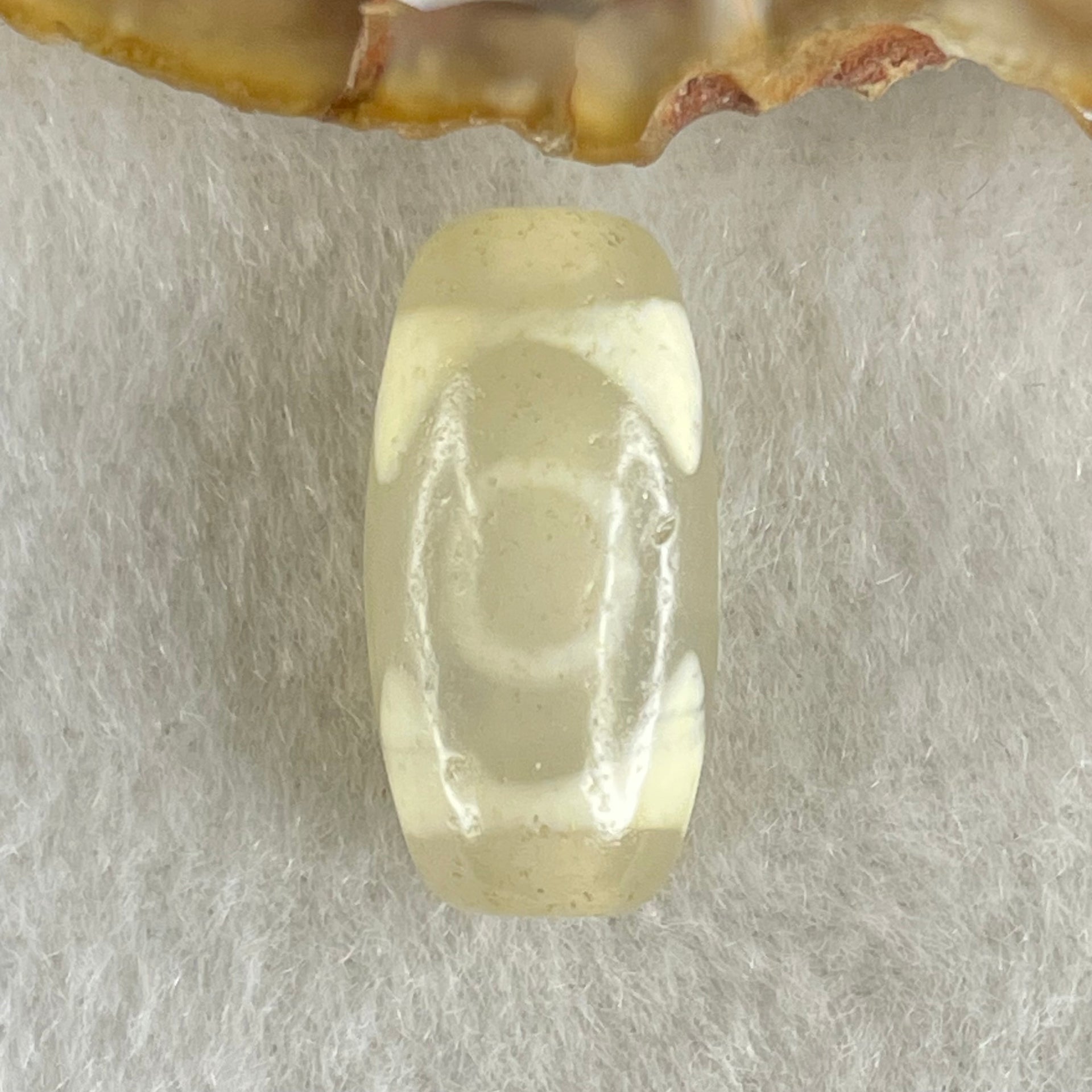 Natural Powerful Tibetan Old Oily Agate 3 Eyes Dzi Bead Heavenly Master (Tian Zhu) 三眼天诛 3.14g 20.2 by 10.3mm - Huangs Jadeite and Jewelry Pte Ltd