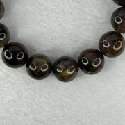 Natural Black Auralite 23 Bracelet 天然黑激光23手链 62.75g 19cm 14.8mm 15 Beads - Huangs Jadeite and Jewelry Pte Ltd