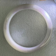 Type A Light Lavender with Slight Light Green Jadeite Bangle Internal Diameter 55.9mm 53.17g 12.1 by 8.2mm (Very Slight Internal Lines) - Huangs Jadeite and Jewelry Pte Ltd