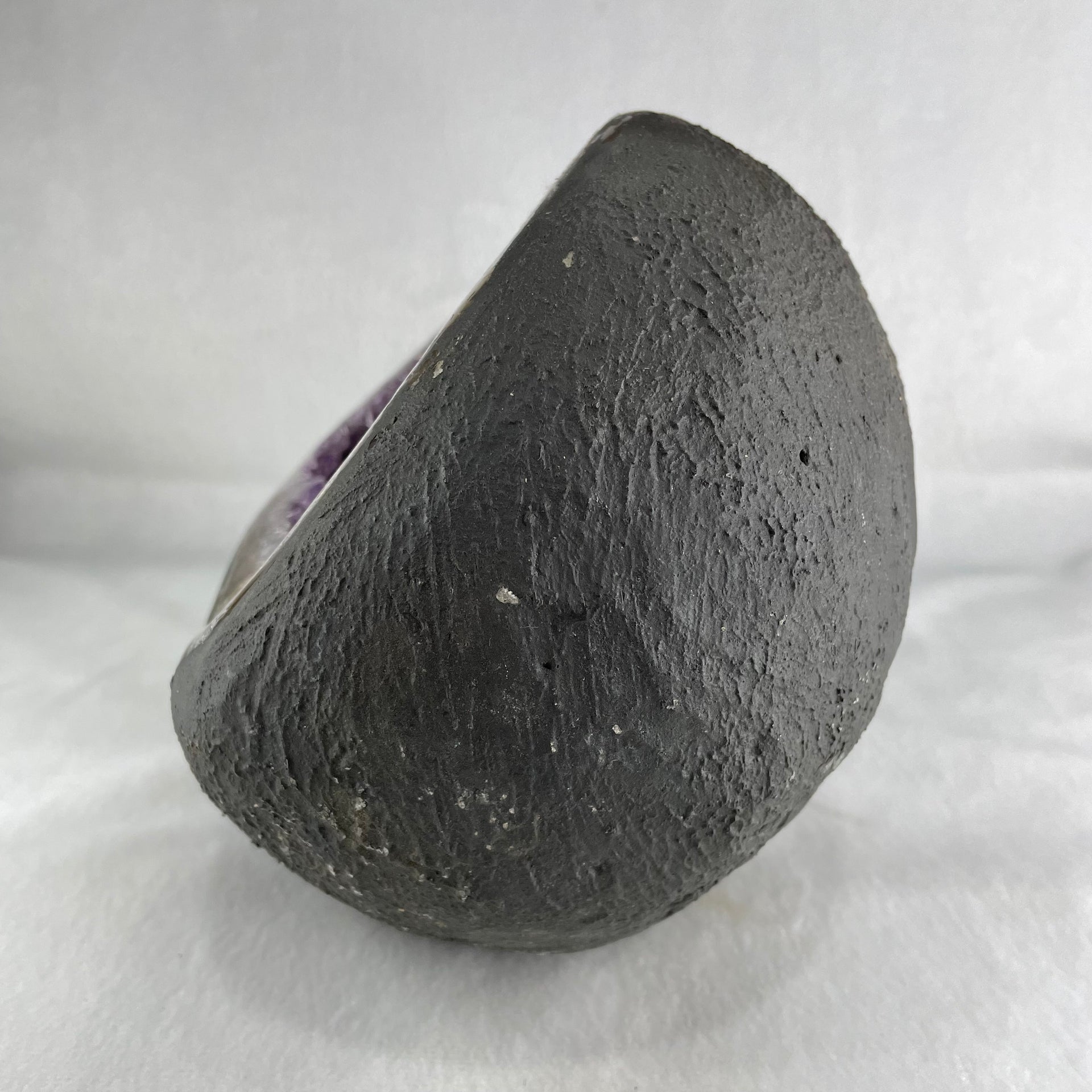 Natural Amethyst Cave with Wooden Stand 5,040.4g 200.0 by 170.0 by 225.0mm - Huangs Jadeite and Jewelry Pte Ltd