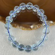 Good Grade Natural Blue Topaz Beads Bracelet 43.74g 16.5cm 10.9mm 19 Beads - Huangs Jadeite and Jewelry Pte Ltd
