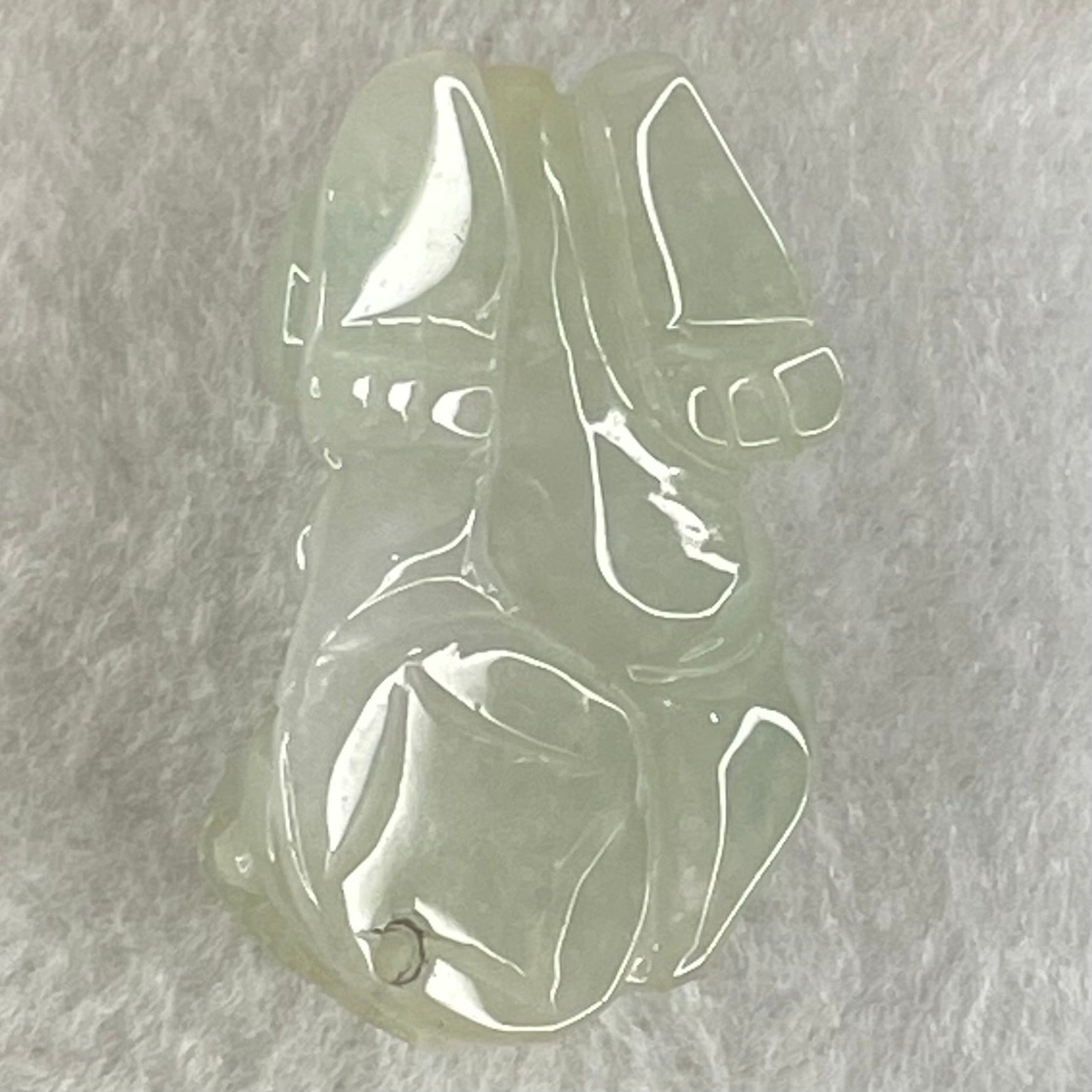 Type A Light Green Faint Lavender Jadeite Pixiu Charm 15.15g 31.1 by 18.7 by 14.1mm - Huangs Jadeite and Jewelry Pte Ltd