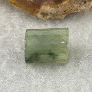 Natural Type A Brownish Green & Green Jadeite Lu Lu Tong Charm Pendant | Cylinder Smooth Fortune & Career (2.57g | 11.7 x 9.6mm | External Rough) - Huangs Jadeite and Jewelry Pte Ltd