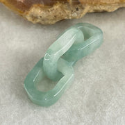 Type A Blueish Green with Faint White Jadeite Rolo Link Chain for Setting 2.54g 14.8 by 10.4 by 3.7mm - Huangs Jadeite and Jewelry Pte Ltd