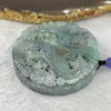 Grandmaster Certified Type A Semi Icy Sky Blue with Wuji Lavender with Black Patches Jadeite Phoenix and Flowers Pendent 71.76g 51.0 by 13.0 mm - Huangs Jadeite and Jewelry Pte Ltd