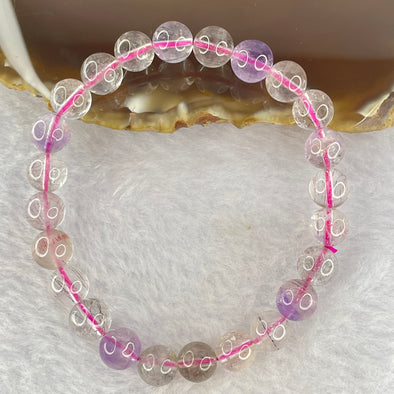Natural super 7 Crystal Bracelet 14.71g 7.8mm 24beads - Huangs Jadeite and Jewelry Pte Ltd