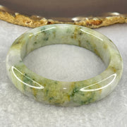 Type A Lavender with Green and Yellow Piao Hua Jadeite Bangle Internal Diameter 54.0mm 74.77g 15.1 by 9.6mm (External Line) - Huangs Jadeite and Jewelry Pte Ltd