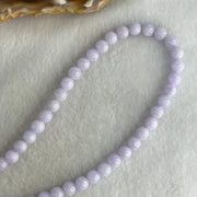 Good Grade Type A Full Lavender Jadeite Beads Necklace 44.58g 64cm 6.1mm 108 Beads - Huangs Jadeite and Jewelry Pte Ltd