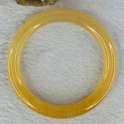 Transparent Orange to Yellow Quartzite Jade Bangle 天山玉手镯 Internal Diameter 57.3mm 38.10g 9.6 by 9.6mm - Huangs Jadeite and Jewelry Pte Ltd