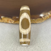 Natural Powerful Tibetan Old Oily Agate Sky Door Serenity 1 Eye Dzi Bead Heavenly Master (Tian Zhu) 一眼天诛 8.74g 39.3 by 11.9mm - Huangs Jadeite and Jewelry Pte Ltd