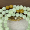 Type A Apple Green and Yellow Jadeite Beads Necklace 70.91g 7.2mm 108 Beads - Huangs Jadeite and Jewelry Pte Ltd