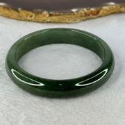 Type A Full Green Jadeite Bangle Internal Diameter 57.7mm 47.69g 12.5 by 7.5mm (Close to Perfect) - Huangs Jadeite and Jewelry Pte Ltd
