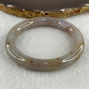 Certified Type A Greyish Lavender with Reddish Spot Jadeite Bangle Internal Diameter 53.7mm 48.30g 10.0 by 9.8mm ( Close to Perfect ) - Huangs Jadeite and Jewelry Pte Ltd